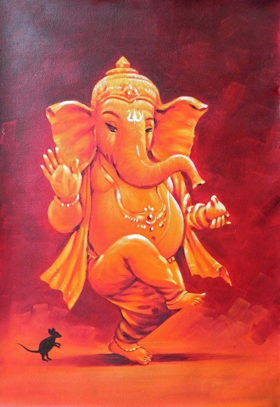 Mangalmurti Ganpati - Ganesha Painting Collection - Life Size ...