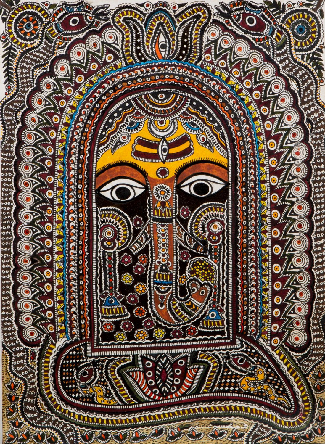 Mithila Art - Ganesha - Canvas Prints by Sina Irani | Buy Posters ...