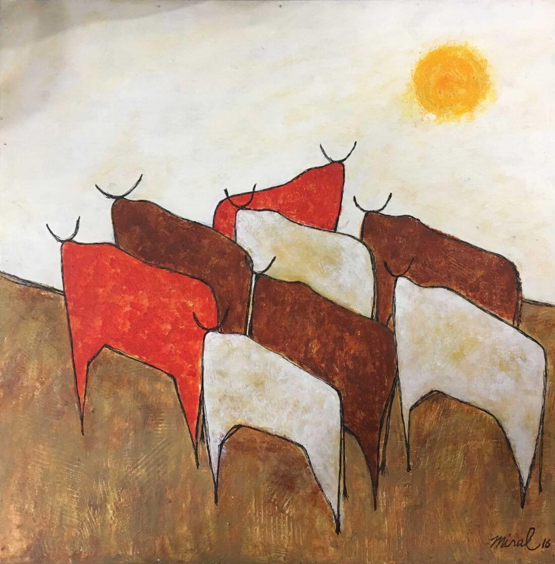 Modern Pastoral - Contemporary Art Painting - Canvas Prints by ...