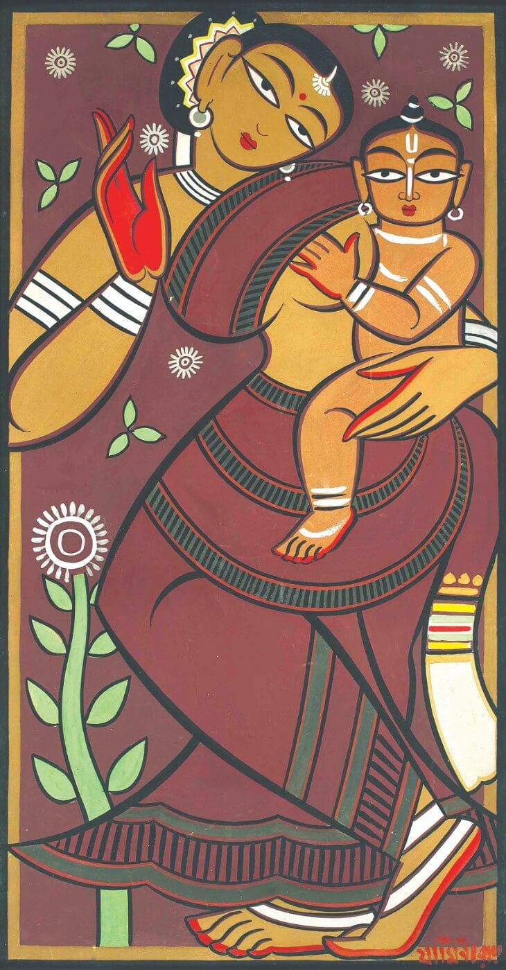 Mother And Child - Jamini Roy - Large Art Prints by Jamini Roy ...