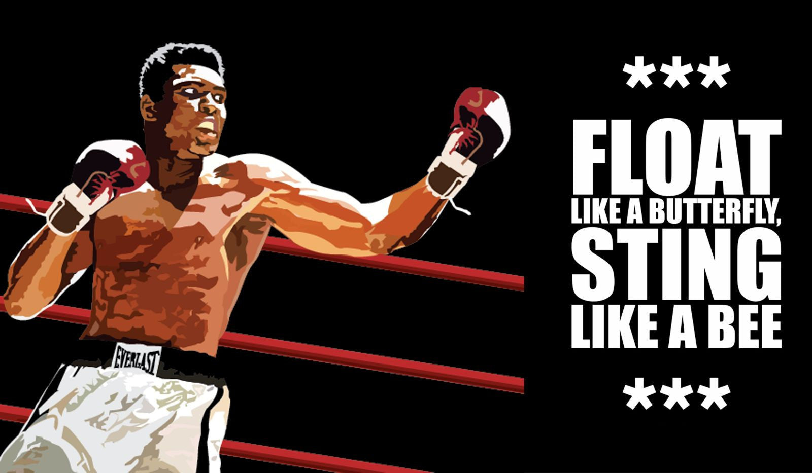 Muhammad Ali Float Like A Butterfly Sting Like A Bee Digital Art Framed Prints By Sina Irani Buy Posters Frames Canvas Digital Art Prints Small Compact Medium And Large Variants