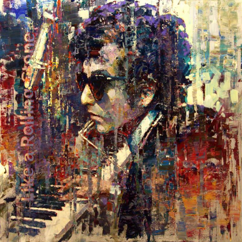 Music And Musicians Collection Bob Dylan Like A Rolling Stone Painting Tallenge Music Collection Art Prints By Sam Mitchell Buy Posters Frames Canvas Digital Art Prints