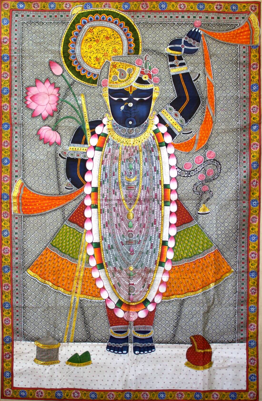 Nathdvara Shrinathji Pichwai - Krishna Painting - Posters by ...