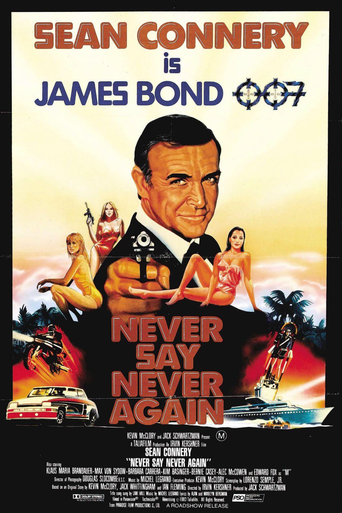 Never Say Never Again Sean Connery As James Bond 007 Hollywood Action Movie Poster Life Size Posters By Jacob Buy Posters Frames Canvas Digital Art Prints