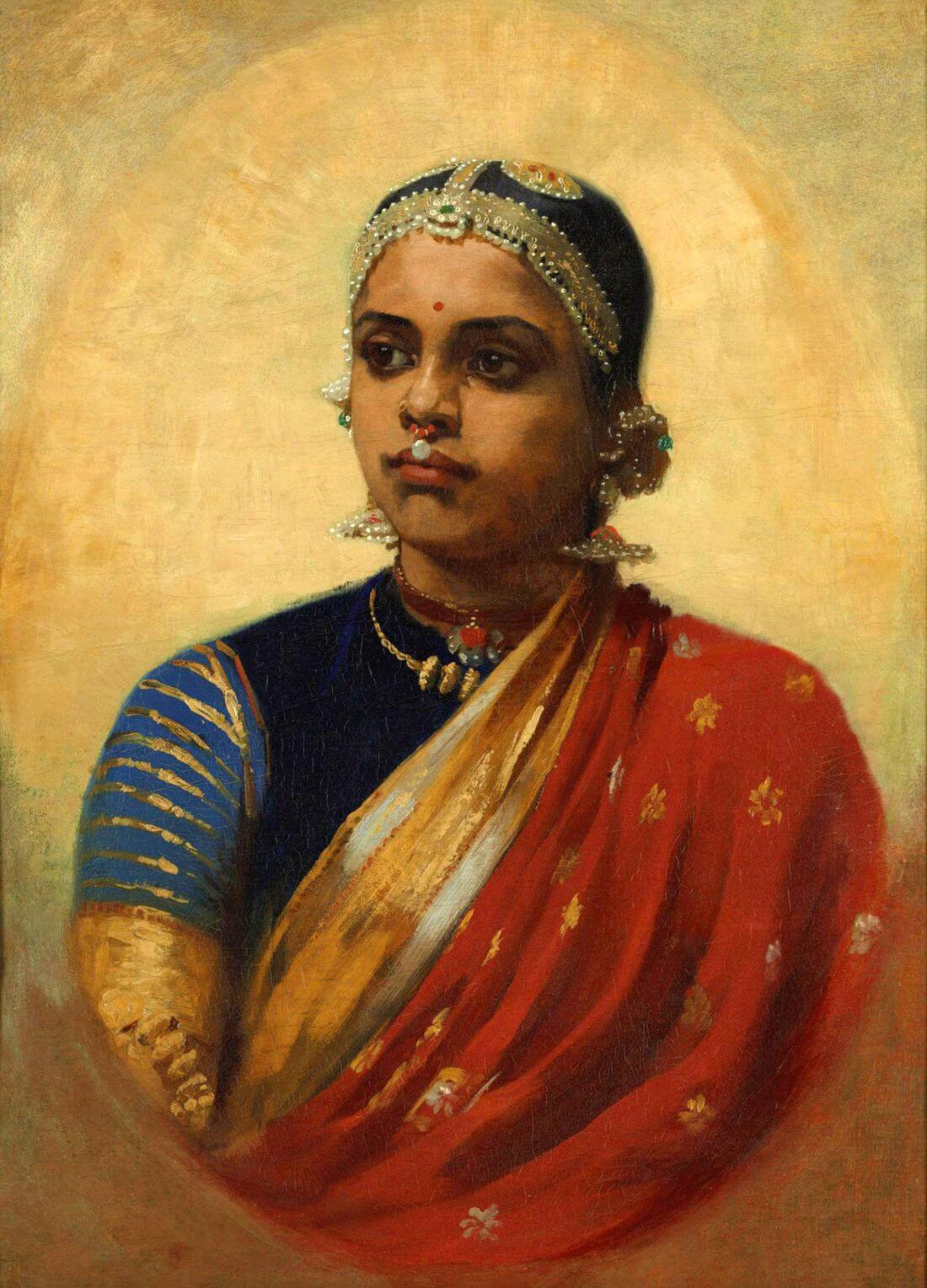 Portrait Of A Madras Dancer - Raja Ravi Varma - Famous Indian ...