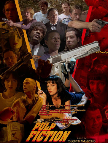 Pulp Fiction - Quentin Tarantino - Hollywood Cult Classic Movie Art ...