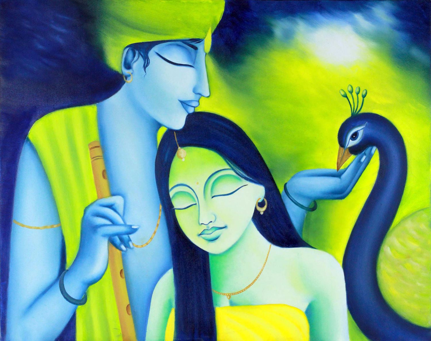 Radha Krishna Painting - Art Prints by Haidar Babo | Buy Posters ...