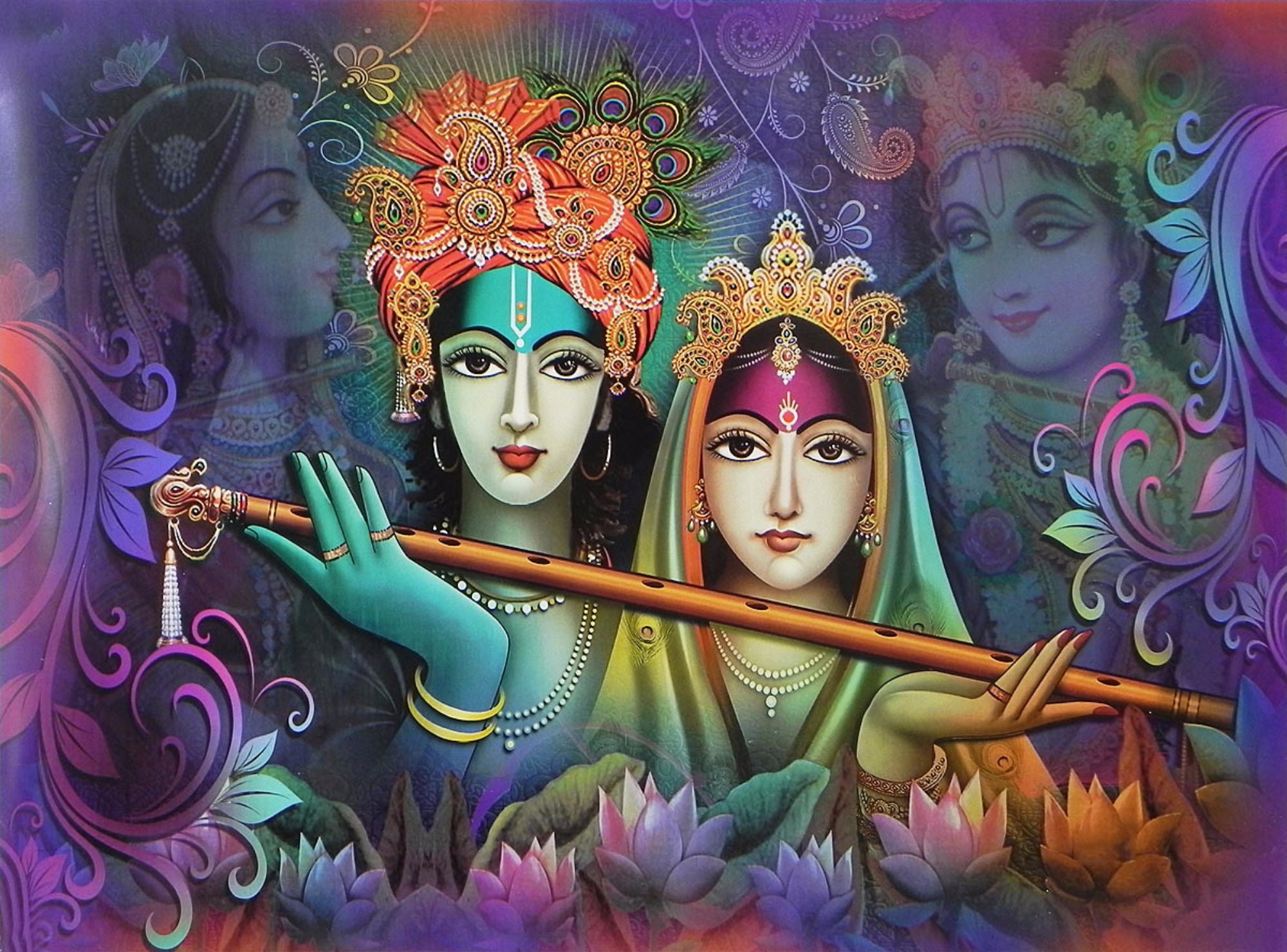 radha krishna spiritual love framed prints by raghuraman buy