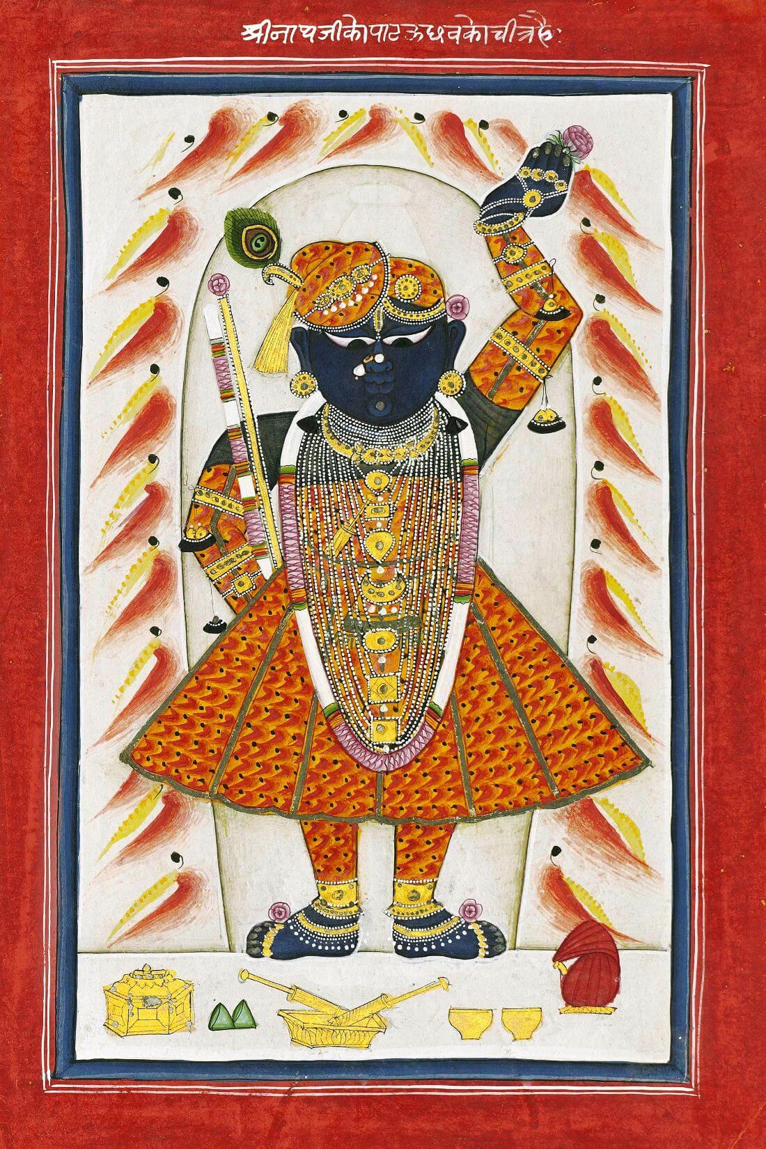 Shrinathji Swaroop - Pichwai Painting - Posters by Krishna Pichwai ...