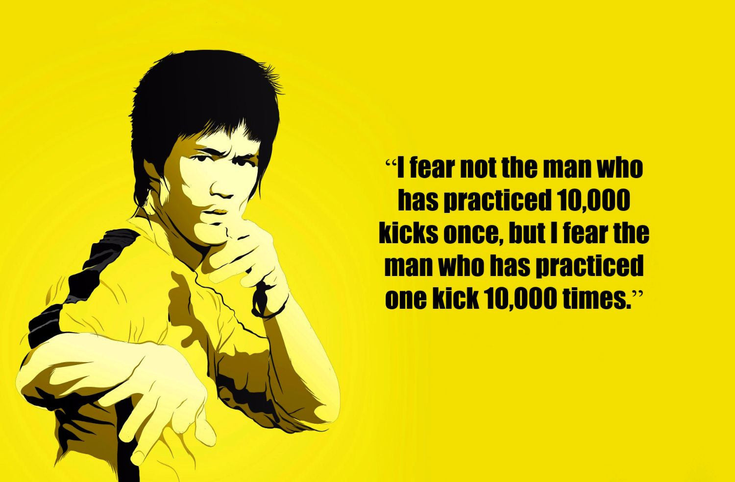 Spirit Of Sports - Motivational Quote - The Power Of Practice - Bruce Lee -  Canvas Prints by Joel Jerry | Buy Posters, Frames, Canvas & Digital Art  Prints | Small, Compact, Medium and Large Variants