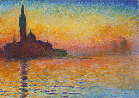 claude monet san giorgio maggiore at dusk original painting