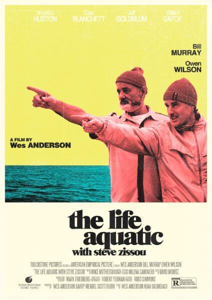 The Life Aquatic With Steve Zissou Bill Murray Owen Wilson Wes Anderson Hollywood Movie Poster Life Size Posters By Stan Buy Posters Frames Canvas Digital Art