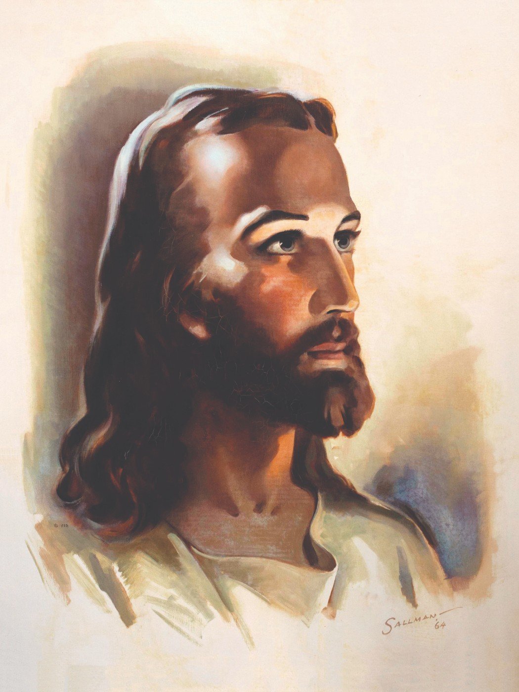 Warner Sallman - Head of Jesus Christ - Large Art Prints by Warner ...