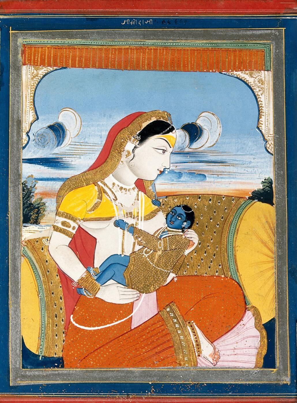 Yashoda Krishna - Vintage Indian Painting - Canvas Prints by Jai ...