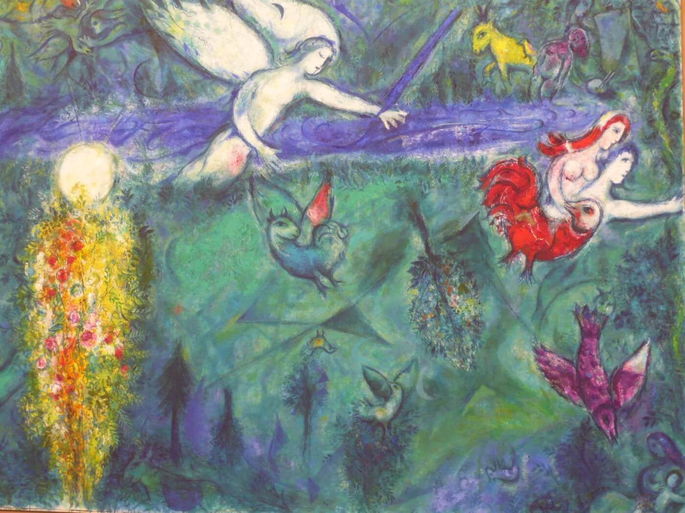 Adam And Eve Chased From The Terrestrial Paradise Canvas Prints By Marc Chagall Buy Posters Frames Canvas Digital Art Prints Small Compact Medium And Large Variants