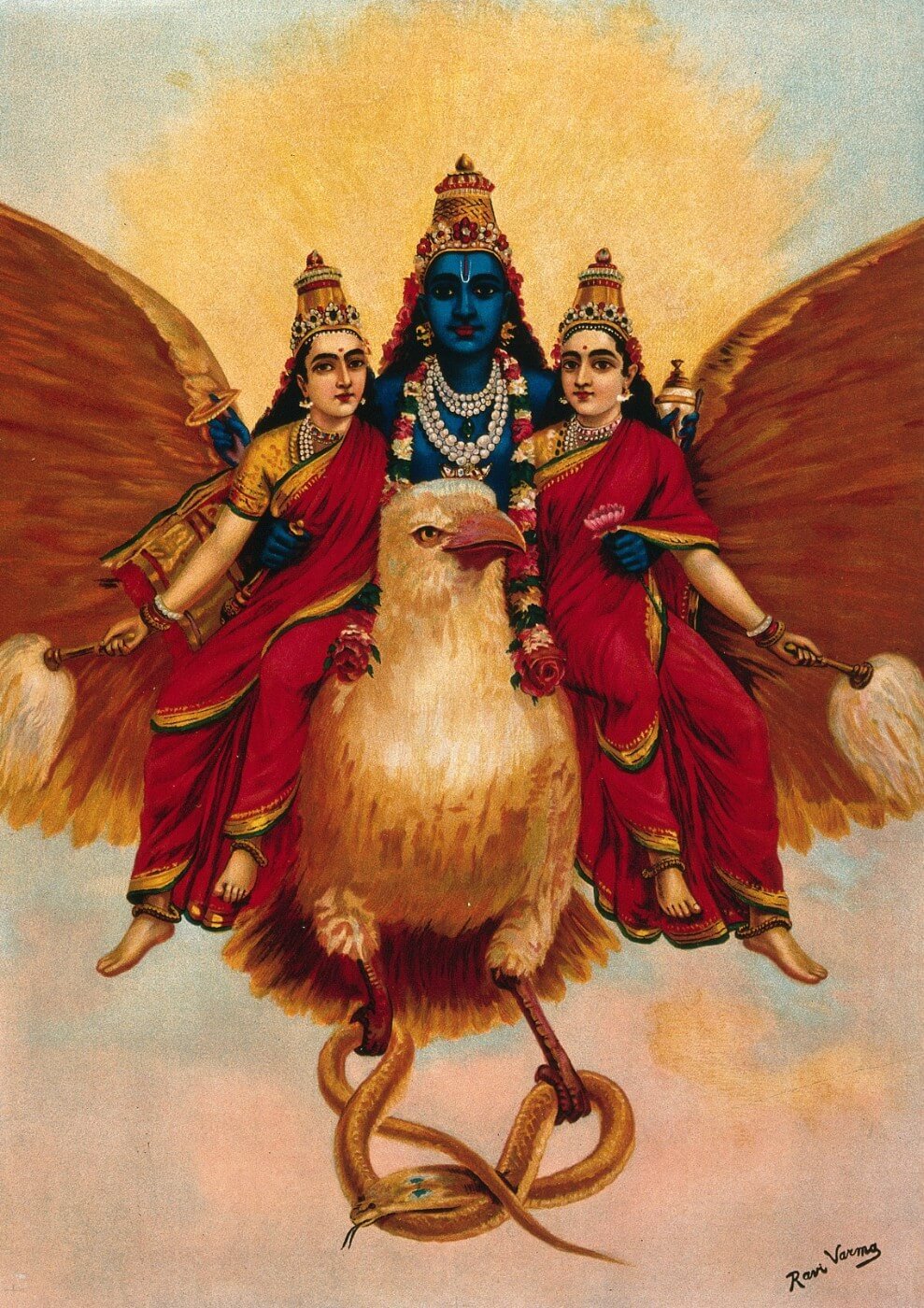 Lord Garuda - Canvas Prints by Raja Ravi Varma | Buy Posters ...