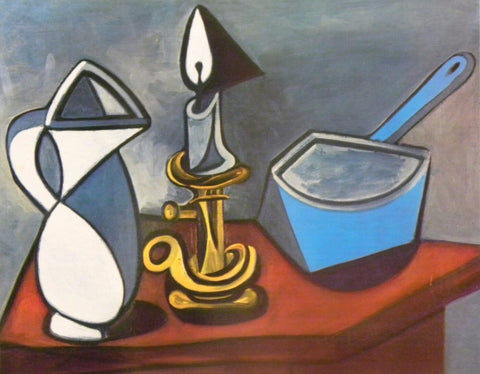 Still Life With Candle - Nature morte avec bougie - Large Art by Pablo Picasso | Buy Posters, Frames, Canvas & Prints | Small, Compact, Medium and Large Variants