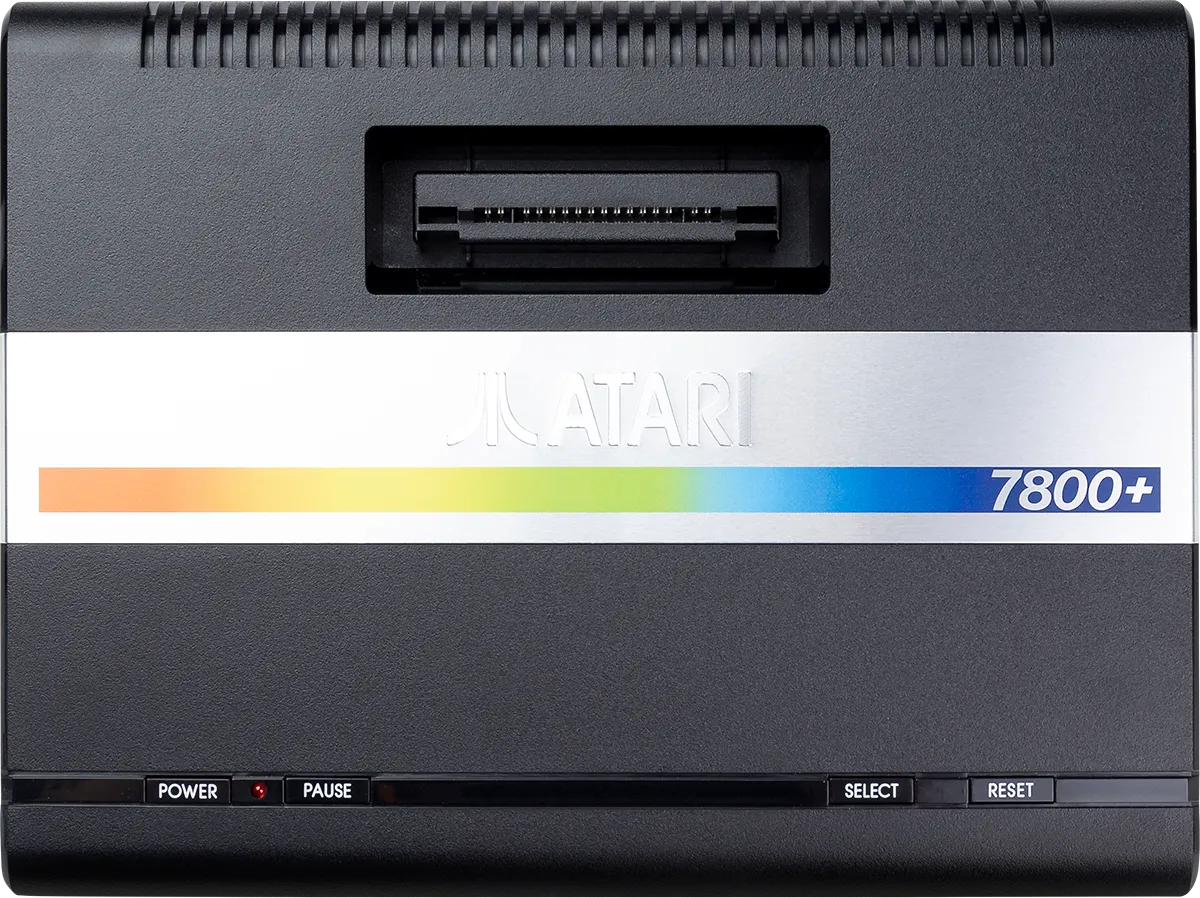 Atari 7800 front above