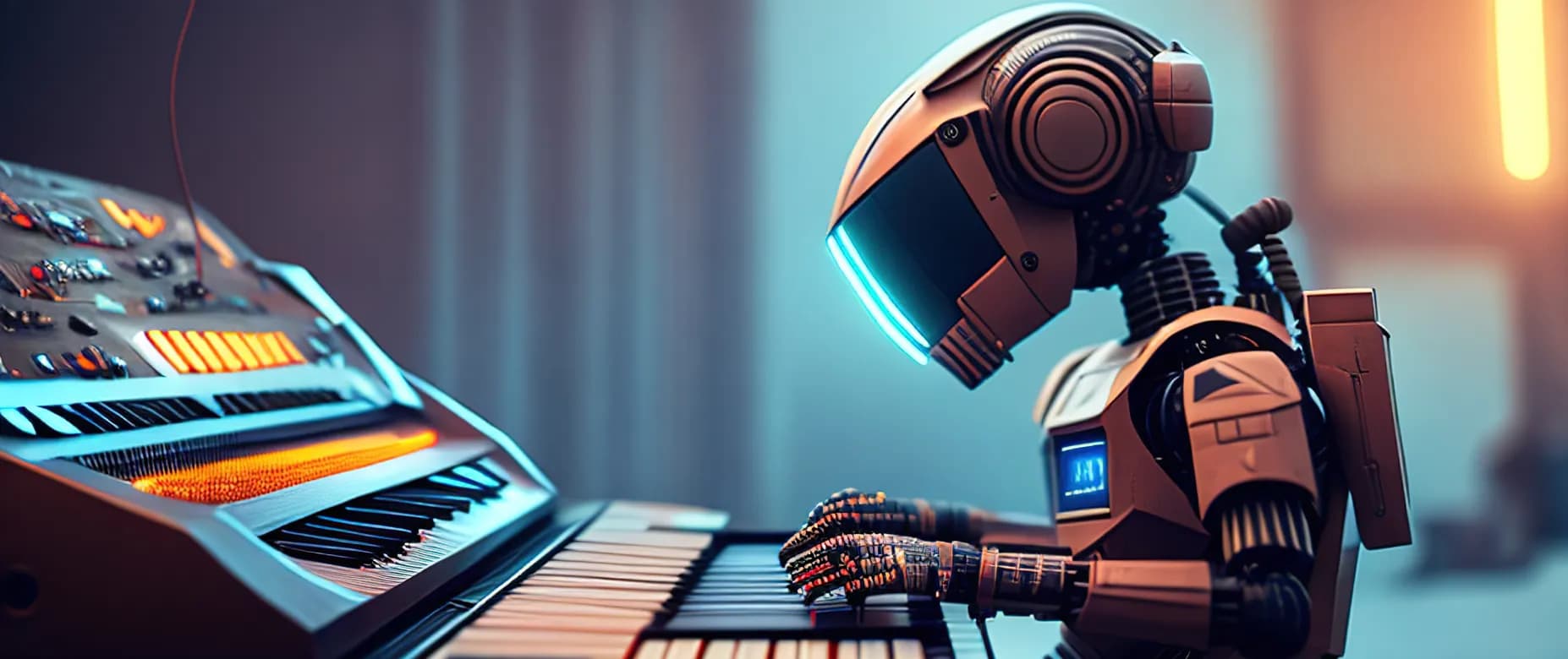 Robot playing piano