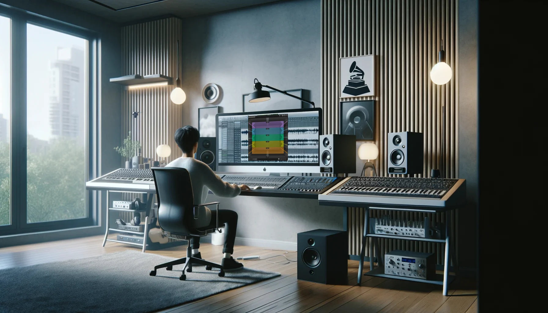 Cool studio with BASSROOM being used