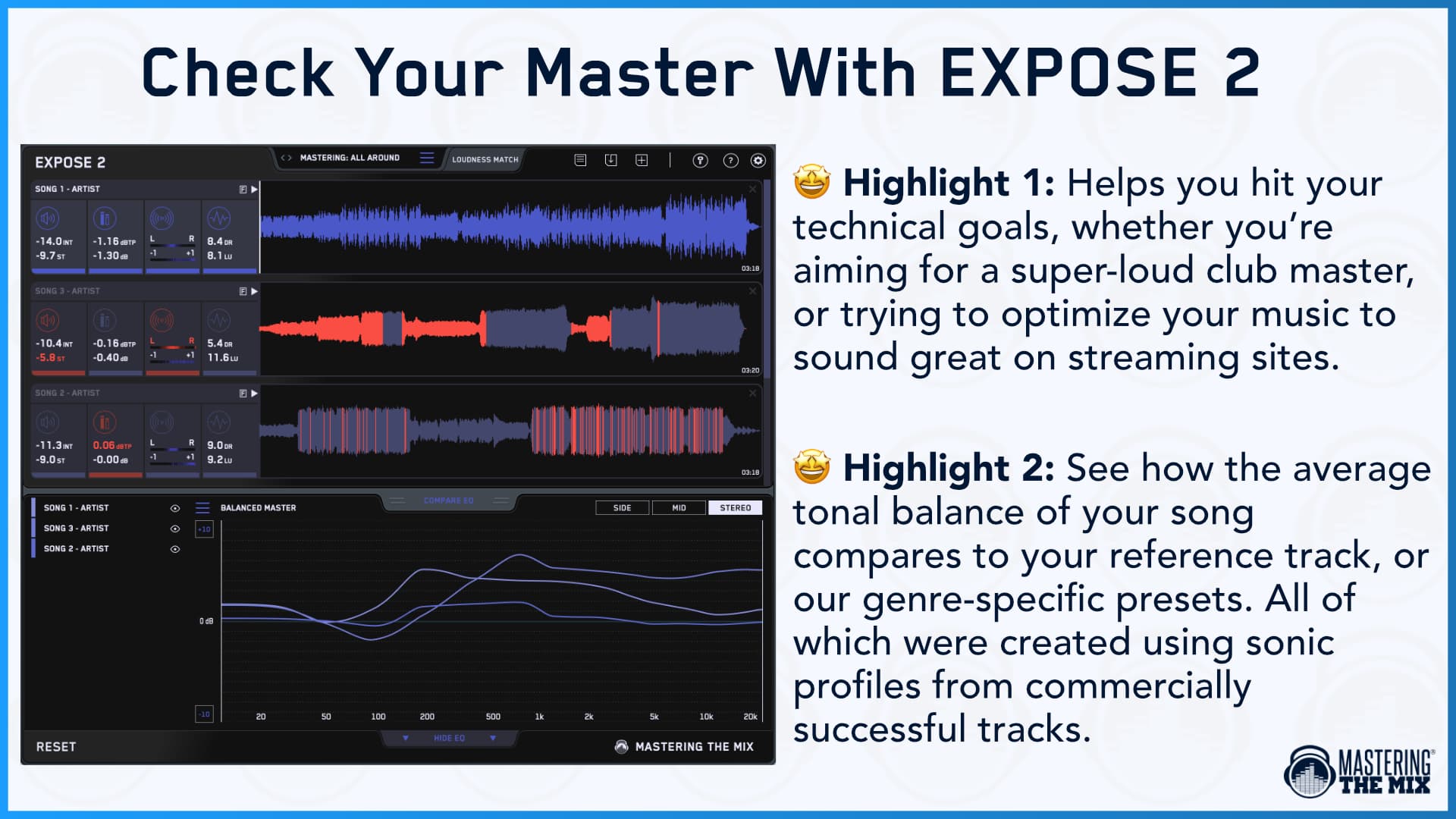 EXPOSE 2 audio quality control