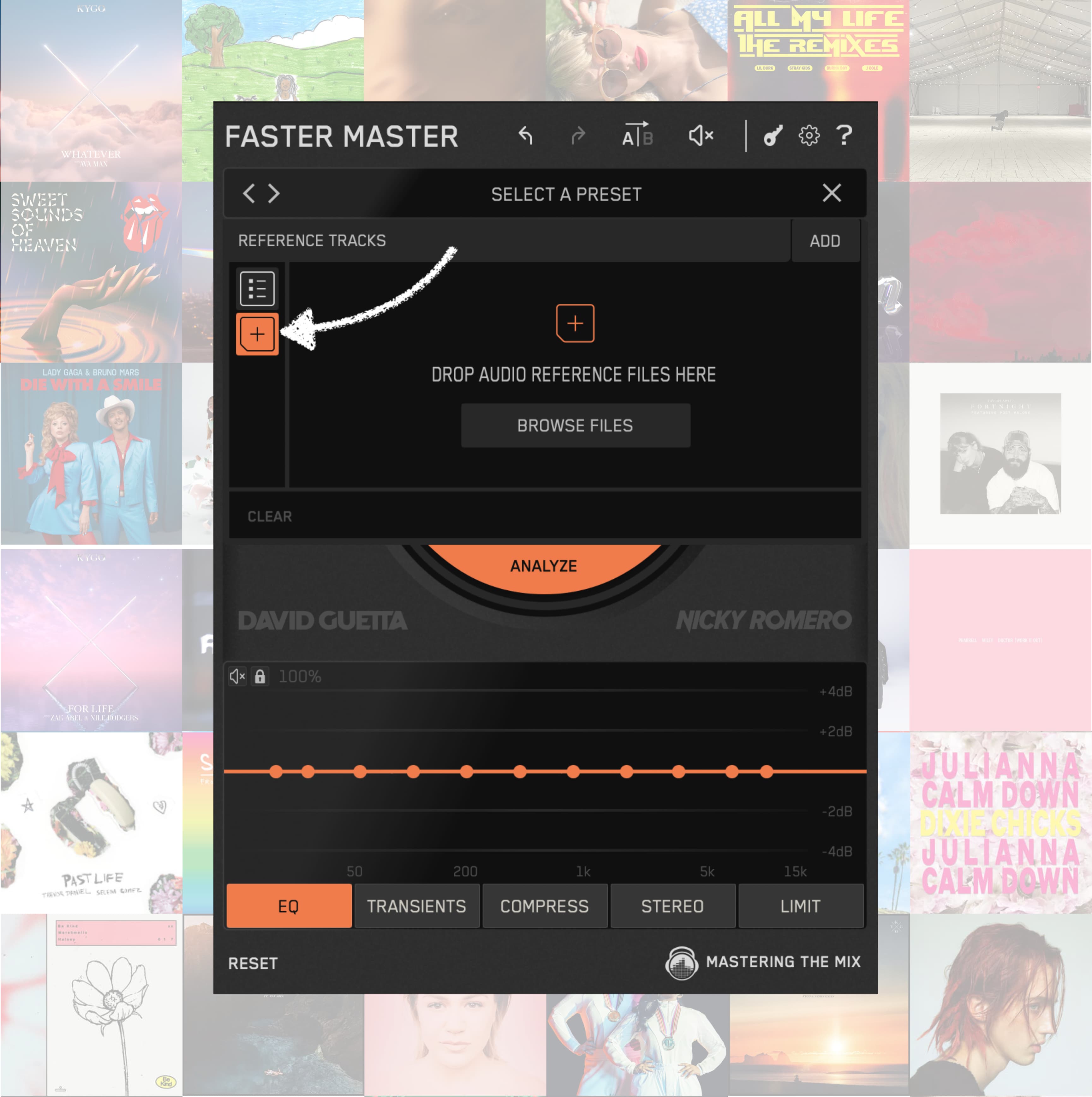 Importing reference tracks to master a track