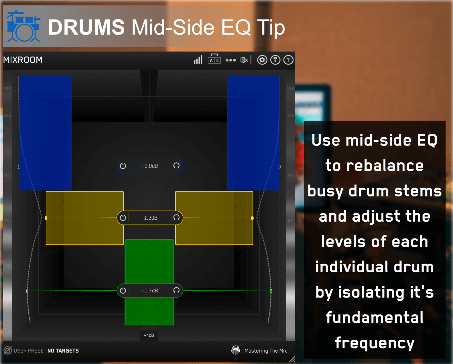 Mid/Side EQ Techniques for Drums