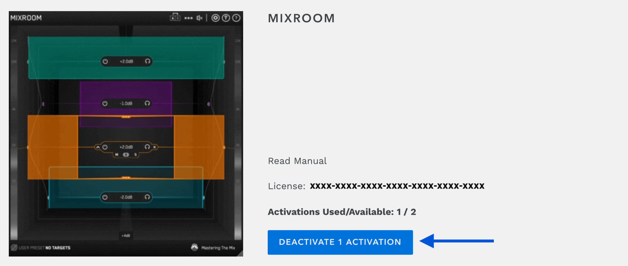 Deauthorise Mastering The Mix Plugin remotely