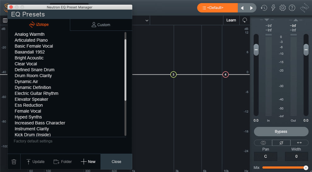 Avoid Plug-in Presets