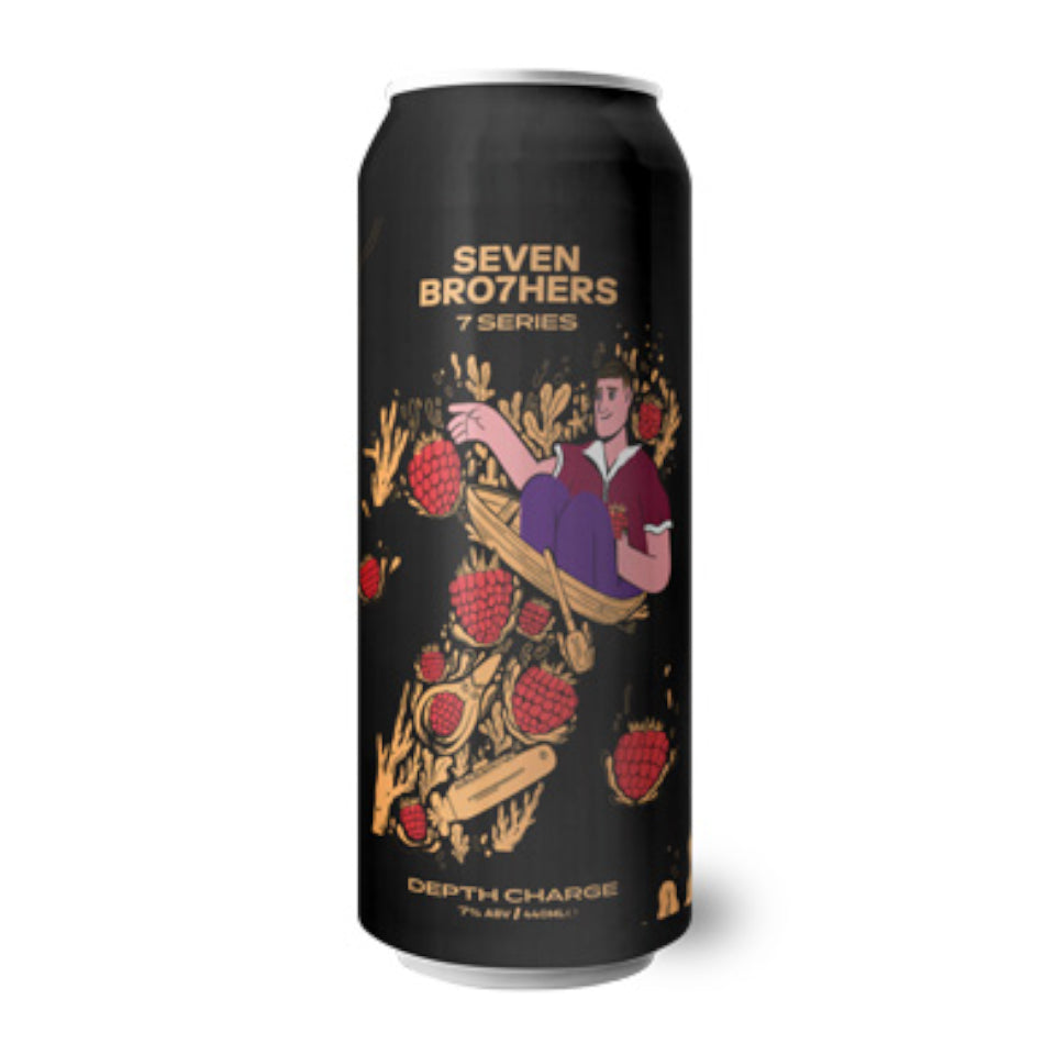 Seven Brothers, Depth Charge (7 Series), Raspberry Ripple Red IPA, 7.0%, 440ml - The Epicurean