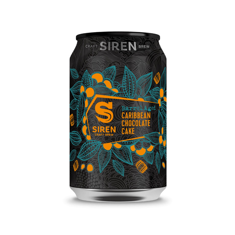 Siren, Caribbean Chocolate Cake Barrel Aged, Bourbon Barrel Aged Tropical Stout, 8.8%, 330ml - The Epicurean