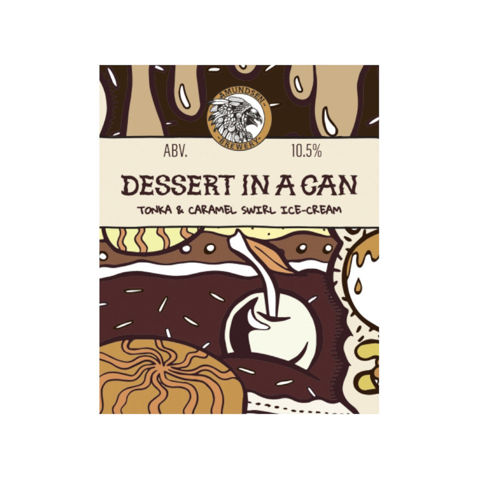 Amundsen, Dessert In A Can Tonka & Caramel Swirl Ice Cream, Imperial Stout, 10.5%, 330ml - The Epicurean