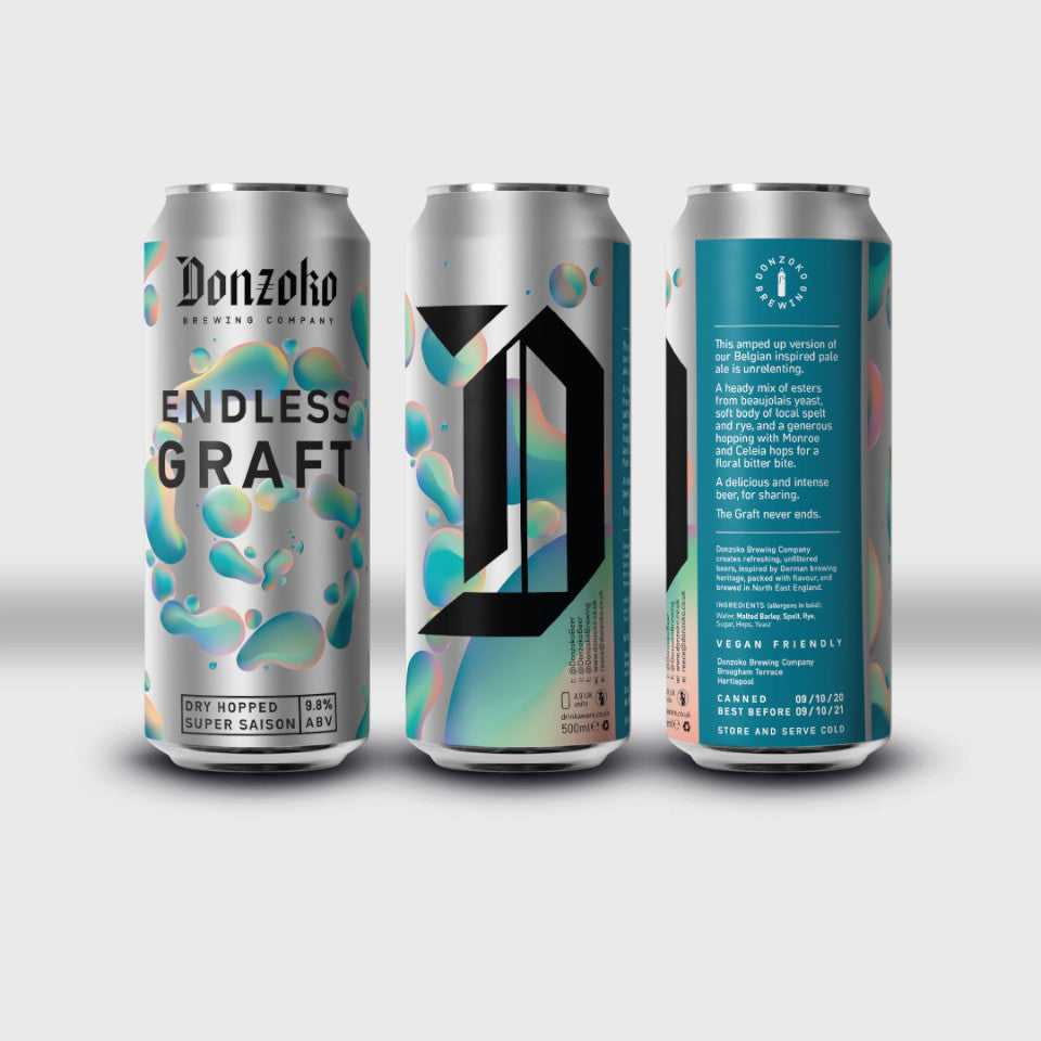 Donzoko, Endless Graft, Dry Hopped Super Saison, 9.8%, 500ml - The Epicurean