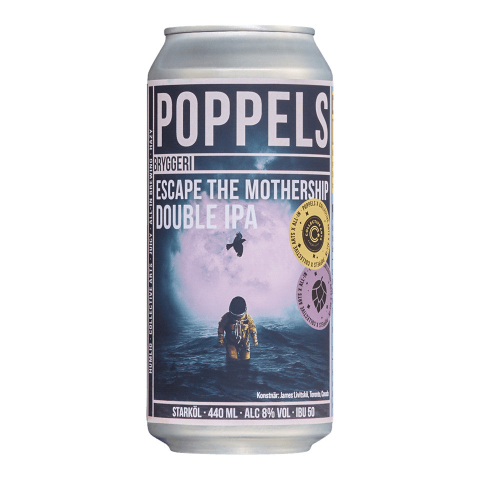 Poppels, Escape The Mothership, DIPA, 8.0%, 440ml - The Epicurean