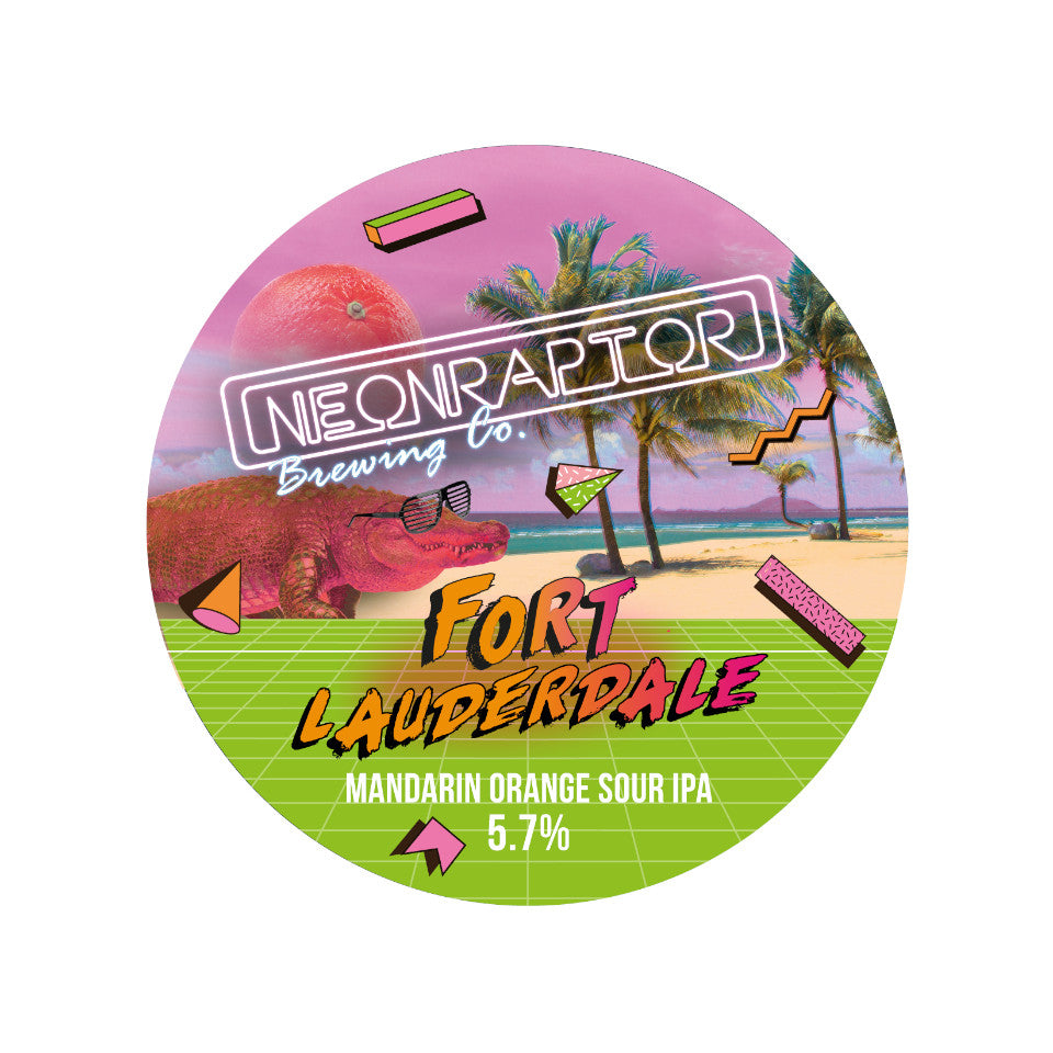 Neon Raptor, Fort Lauderdale, Mandarin Orange Sour IPA, 5.7%, 440ml - The Epicurean