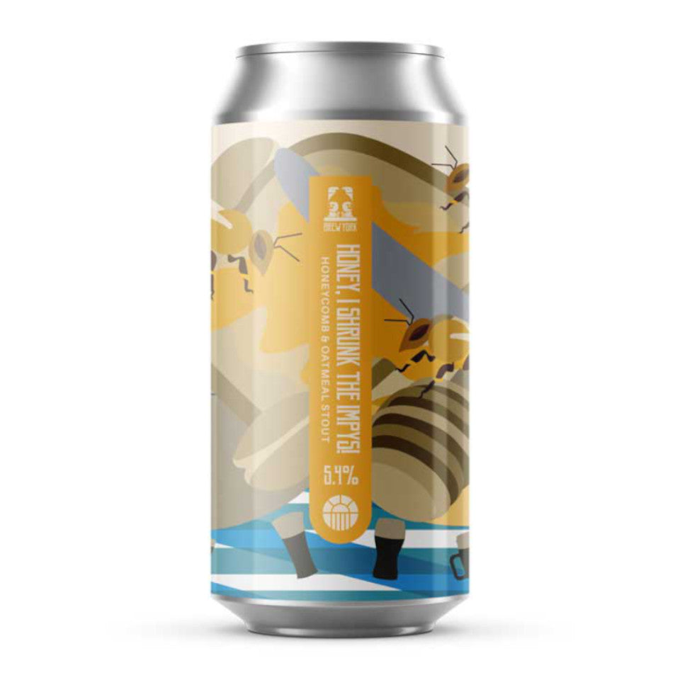 Brew York, Honey I Shrunk The Impys, Honeycomb & Oatmeal Stout, 5.4%, 440ml - The Epicurean