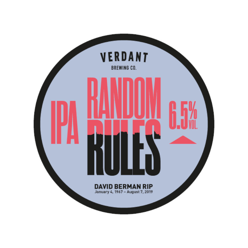 Verdant, Random Rules, IPA, 6.5%, 440ml - The Epicurean