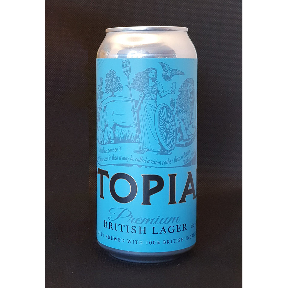 Utopian, Premium British Lager, 4.7%, 440ml - The Epicurean