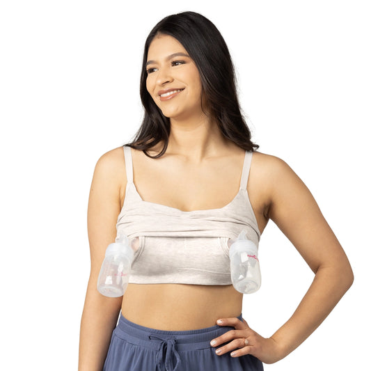 Sublime Bamboo Hands-Free Pumping Lounge & Sleep Bra - Oatmeal