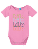Hilo Hawaii Retro Onesie Funny Bodysuit Baby Romper