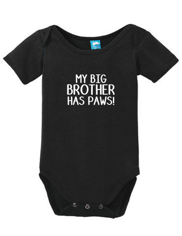 my big brother has paws onesie