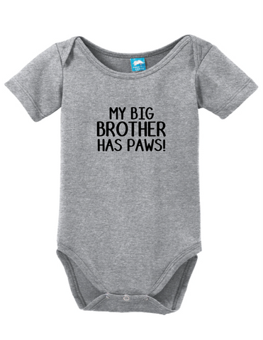 my big brother has paws onesie