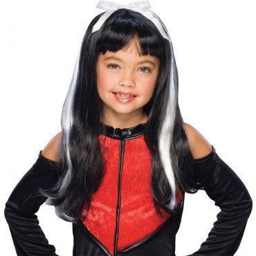 kids black and white wig