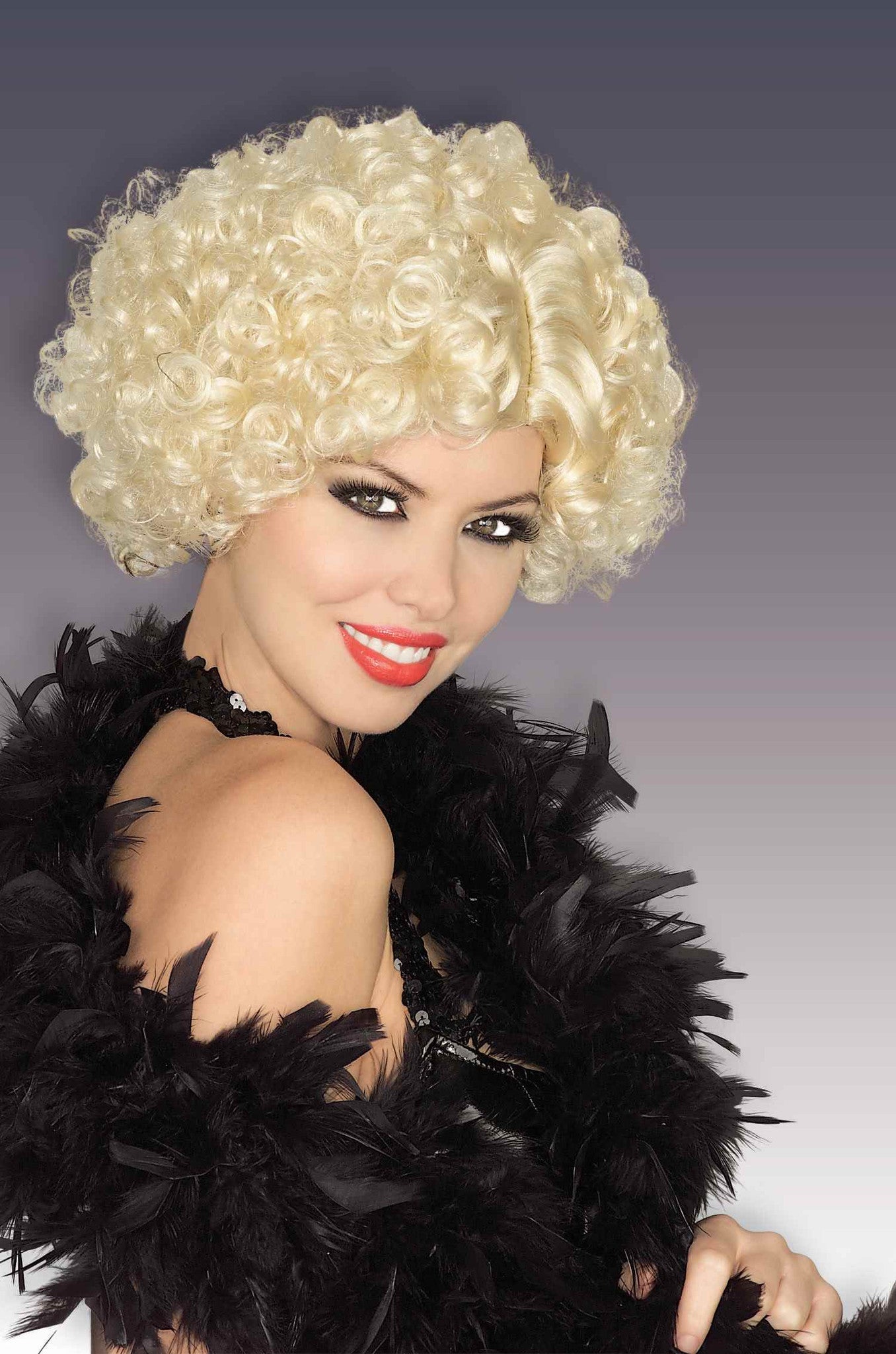 blonde curly wig halloween