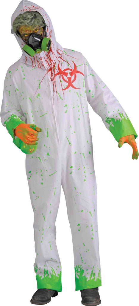 Mens Biohazard Zombie Hazmat Suit - Halloween Costumes 4U - Adult Costumes