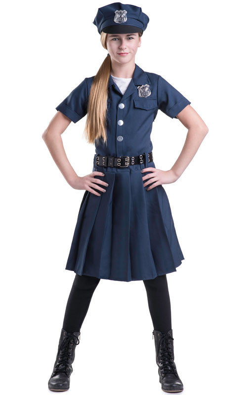 Girls Police Officer Costume - Halloween Costumes 4U - Kids Costumes