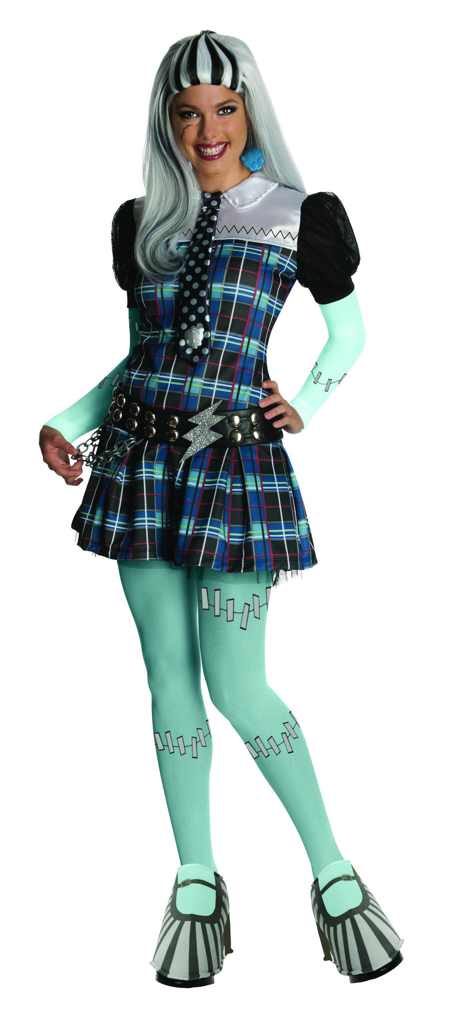 Womens Teens Monster High Frankie Stein Costume Halloween Costumes 4u Adult Costumes