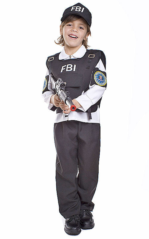 Kids/Toddlers FBI Agent Costume Includes a white jacket, long pants, padded...