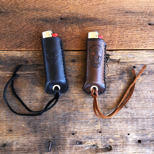 Luxury Hand Stitched Bic Lighter Cases in Horween Leather, Made in TX –  Custom Leather and Pen