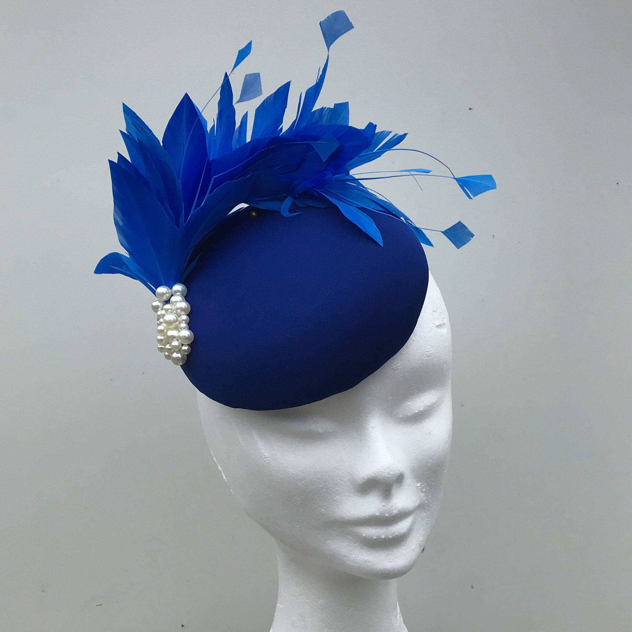 blue occasion hat